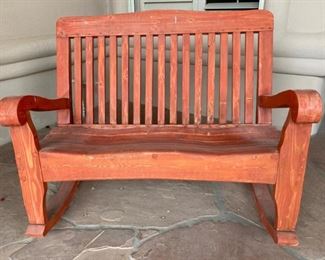 Hand-crafted Cedar 5ft Rocking Bench