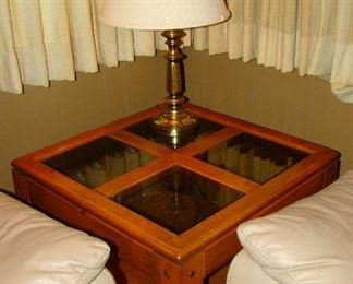 70's Corner Table Smoked Glass