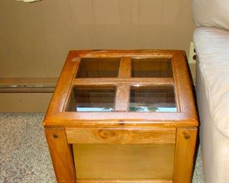 Pair of 70's End Tables w/ Smoked Glass