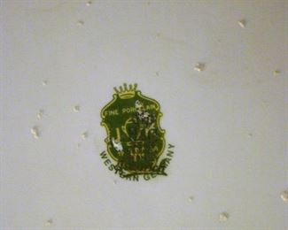 Mark on Plaque, West German Heinrich Porcelain
