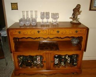 Country French Bar /Server w/ Drop Leaves 