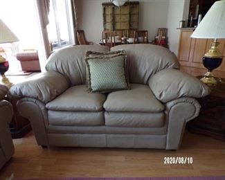 cream/taupe loveseat