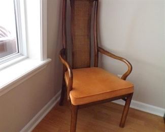closeup of dining room chairs