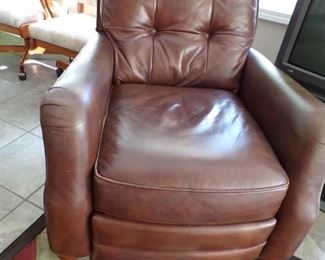 brown leather recliner