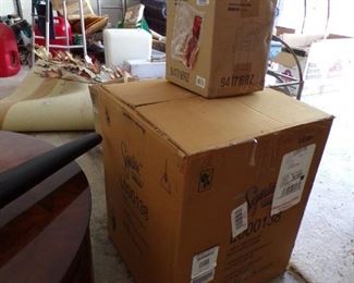 new light fixtures still in boxes