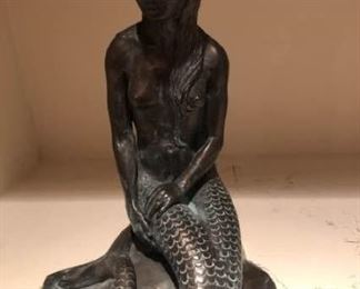 C Ray Iron Mermaid Sculpture