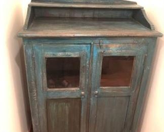 Distressed, Vintage Green Cabinet