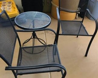 Iron Bistro Table and 4 Chairs