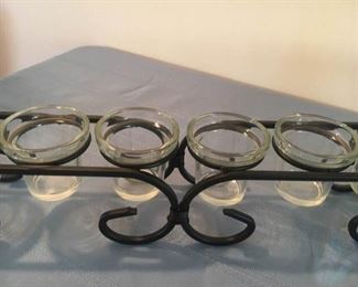 Iron Scroll Candle Holder