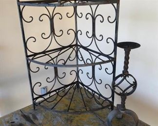 Iron Stand and Candle Holder
