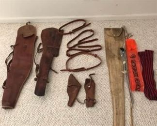 Leather Gun Holsters Rifle and Revolver