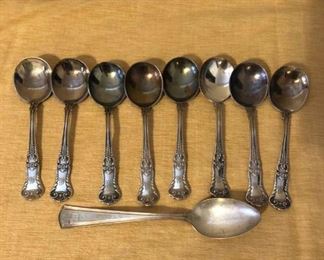 Letter M 1887 Gotham Electroplated Silver Spoons