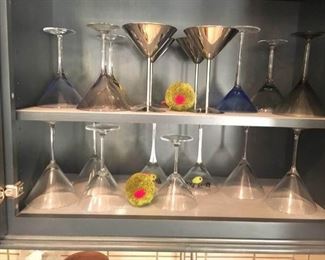 Martini Glasses And Platter