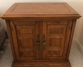 Rustic Wood Bedside Table