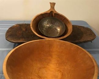 Rustic Wooden Bowl Assortment