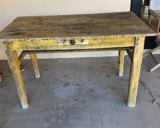 Rustic Yellow Table