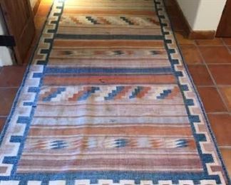 Southwest Rug Burnt Oranges and Blues
