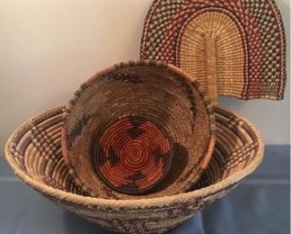 Vintage Native American Baskets Fan