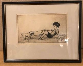 Vintage Tug of War Print