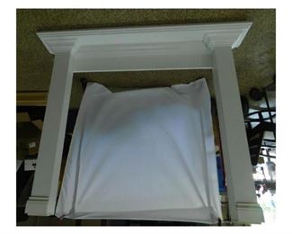 Large used fireplace mantel MEASURES 6FT W X 5FT    $35.00