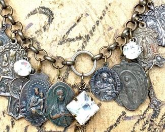 Close up of Holy Medal necklace