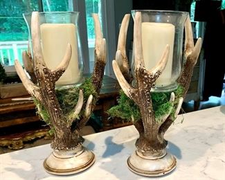 Centerpiece antler candle holders. Pair is $60