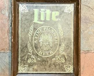 Lite Beer mirror advertising sign. Very good condition. $30