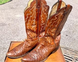 Pair of 1940s Ostrich Cowboy boots, Great shape, size 10B - $65 pair