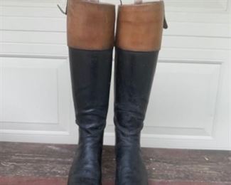 Vintage girls riding boots, all leather, great condition. $35 pair. No size marking but appear to be small.
