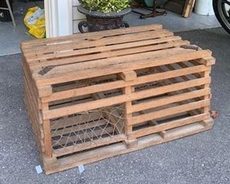Lobster trap from Maine. Great condition. All wood,. Makes a great coffee table. $45