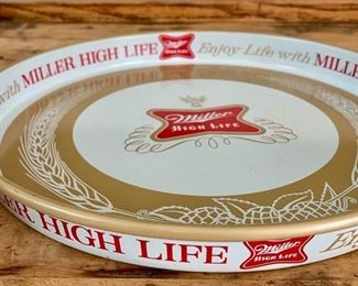 Vintage Miller High Life metal tray, advertising collectible - $15