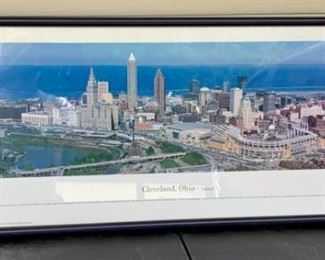 Large framed photograph of Cleveland, Ohio in excellent condition. $20