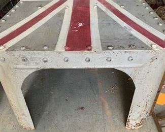 Another view of Industrial Union Jack coffee table