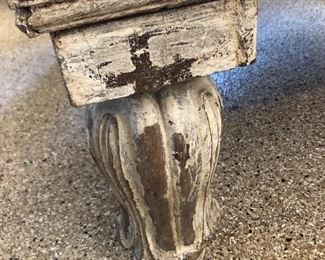 Legs of the antique french coffee table