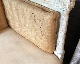 Side detail of Swedish sofa