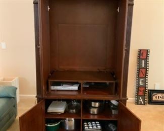 $150- Entertainment system TV Cabinet. 45”W x 27”D x 81”H 