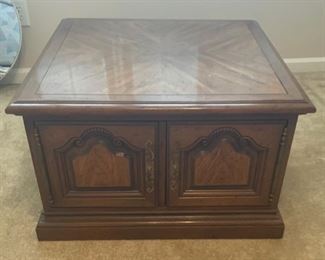 $30- Solid Wood Cabinet End Table. 18”H x 30”W x 30”L