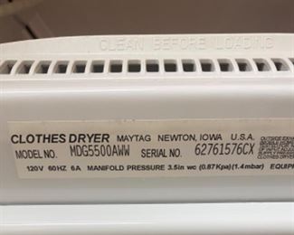 $275- Maytag Washer & Dryer Gas