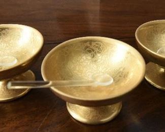 Three Pickard gold flowers open salts $20
2" diameter