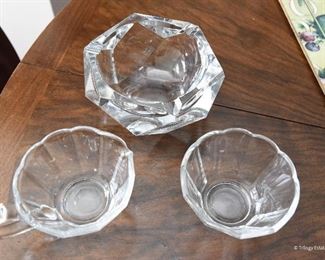Val St. Lambert Sugar & Creamer $25
Val St. Lambert Heavy Ashtray $10