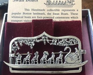 Sterling Swan Boat Pin $25