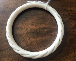 Carved bone bangle $8