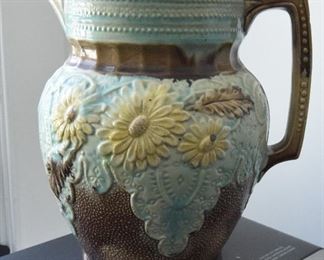 Majolica Pitcher $10
Approximately 11" tall. Lots of crazing and a few small chips, as reflected in price