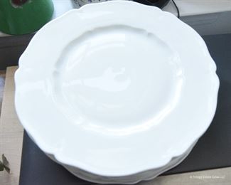 Lot of 5 Haviland Limoges White Salad Plates $50