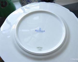 Lot of 5 Haviland Limoges White Salad Plates $50