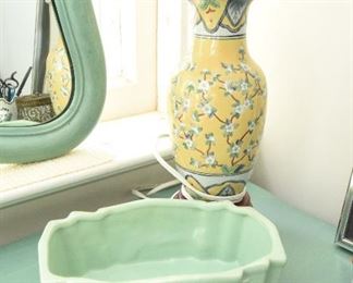 Small Green McCoy Planter $15
Small Yellow Urn Lamp $20