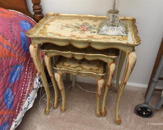 Set of Three Vintage Nesting Tables $85