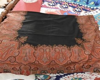 Scottish Paisley Wool Shawl/Throw $45
Approximately 6' x 4'. Unfinished edges