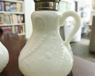 Milkglass Syrup Pitcher $28
Circa late 1800s, 7" tall, 5" wide