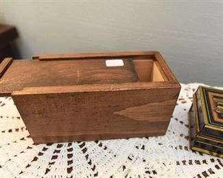 Wood box with sliding top $8
6" x 2.825" x 3"
